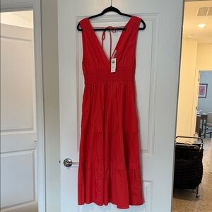Abercrombir & Fitch Red Sleeveless Dress